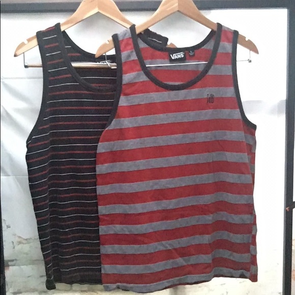 Vans Other - Pair of Vans Casual Striped Tank Tops